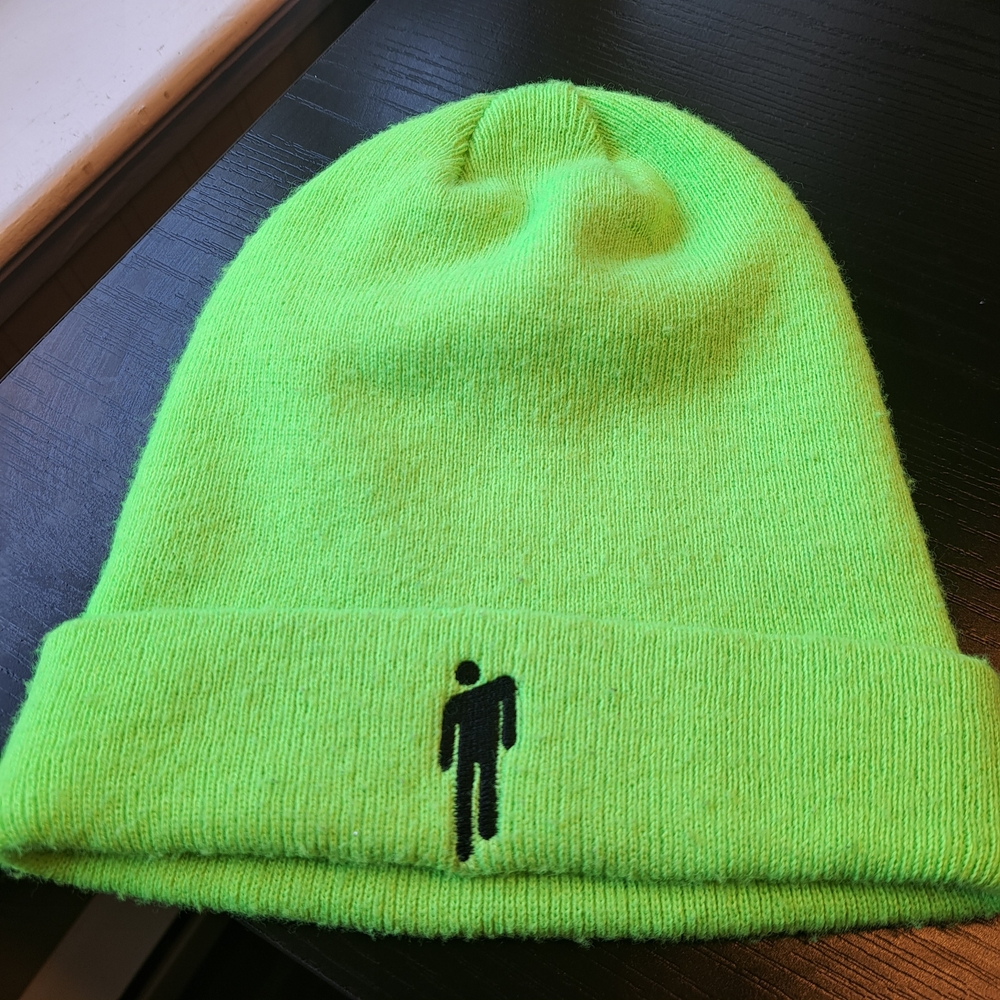 Billie Eilish "blohsh" Neon Green Beanie